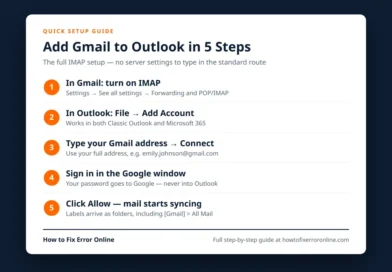 How to add Gmail to Outlook - the 5 steps, from enabling IMAP to the Google sign-in
