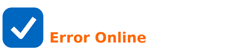 How to Fix Error Online